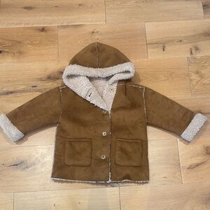 Zara Kids Reversible Faux Shearling Coat - Unisex